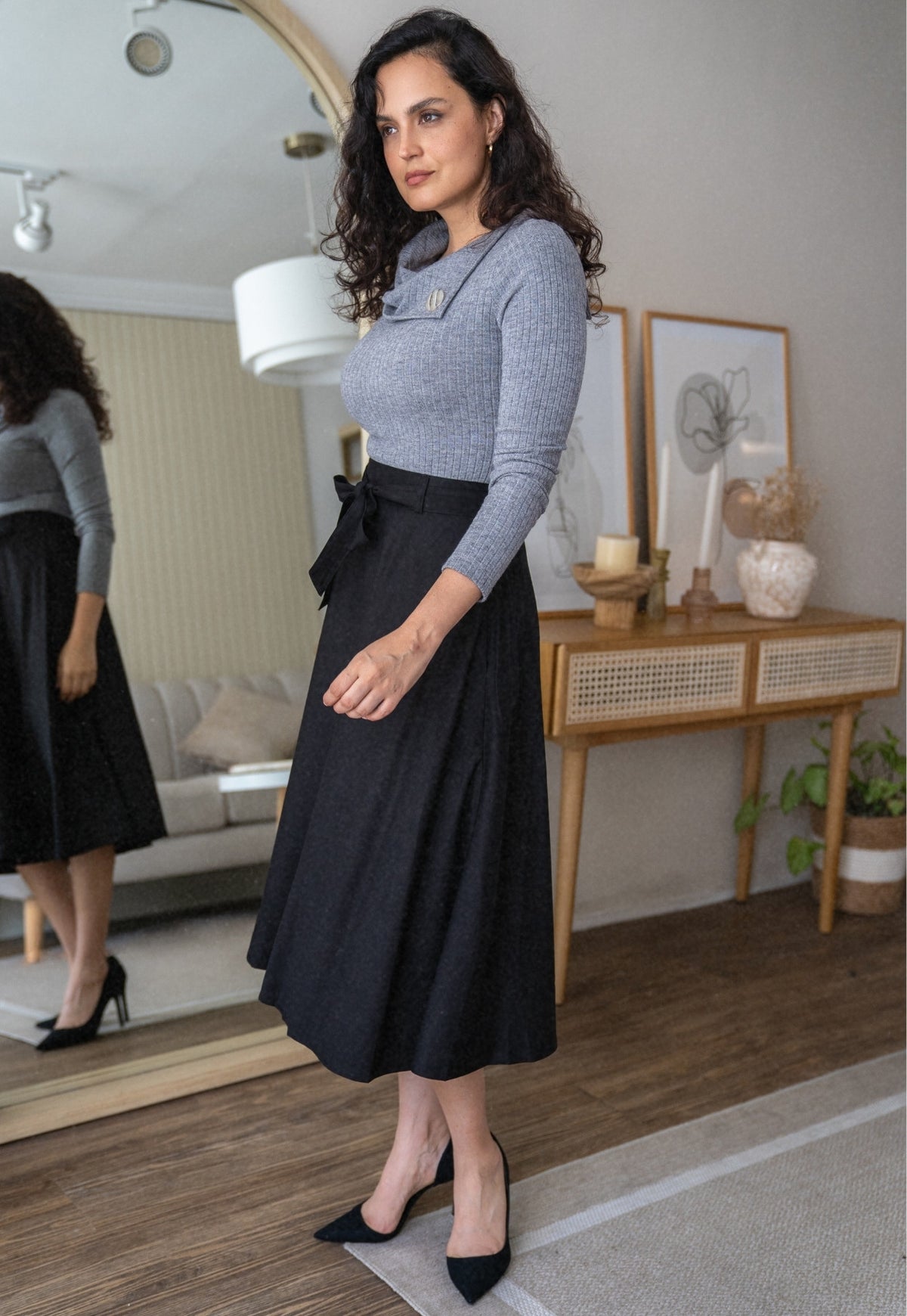 Falda Winona Negro