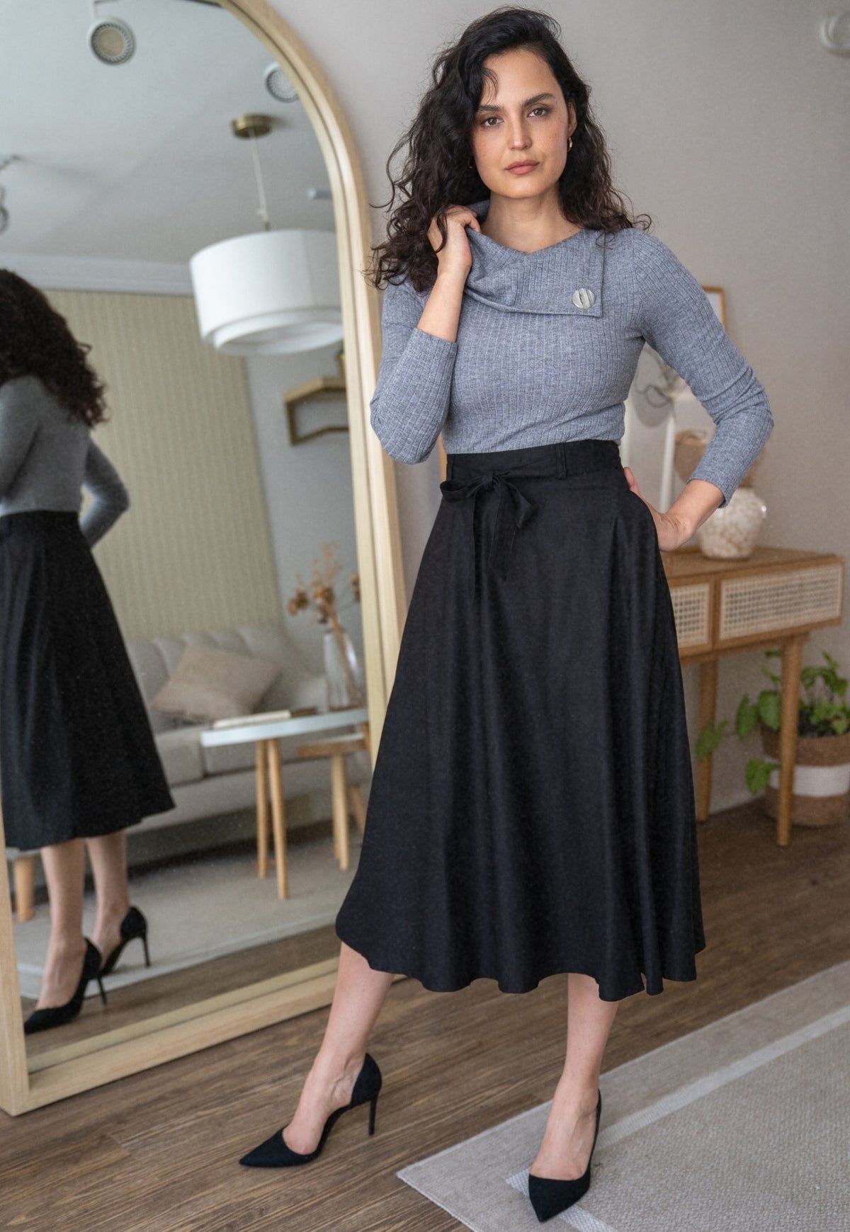 Falda Winona Negro