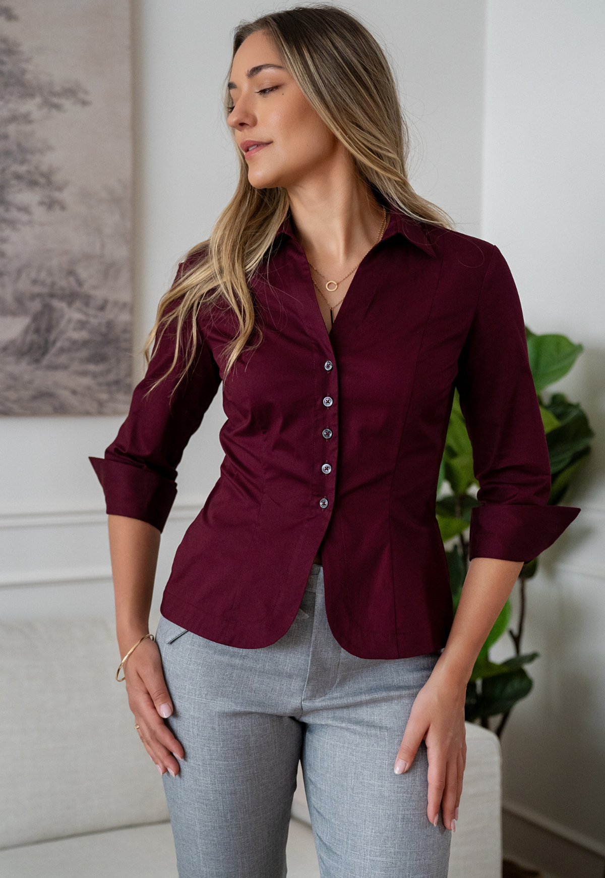 Blusa Agatha Wine
