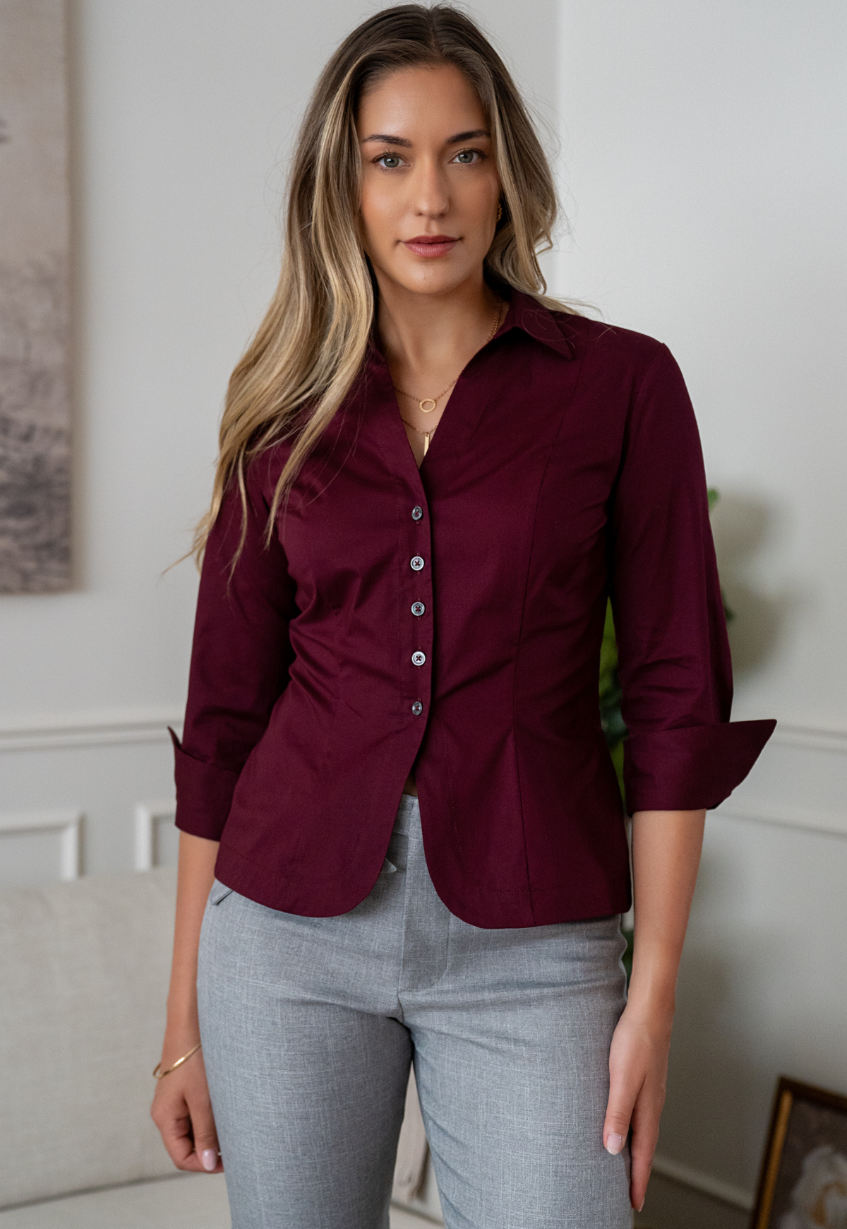 Blusa Agatha Wine