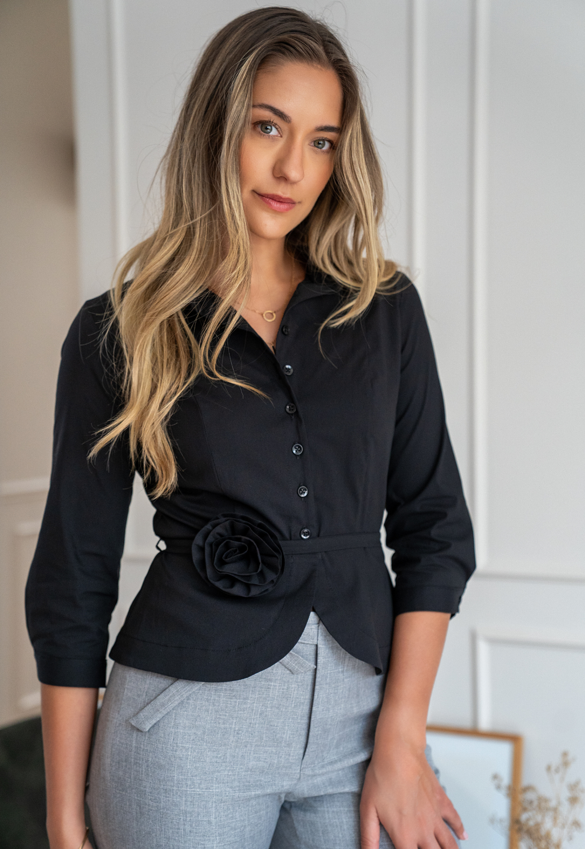 Blusa Adelaida Negrita